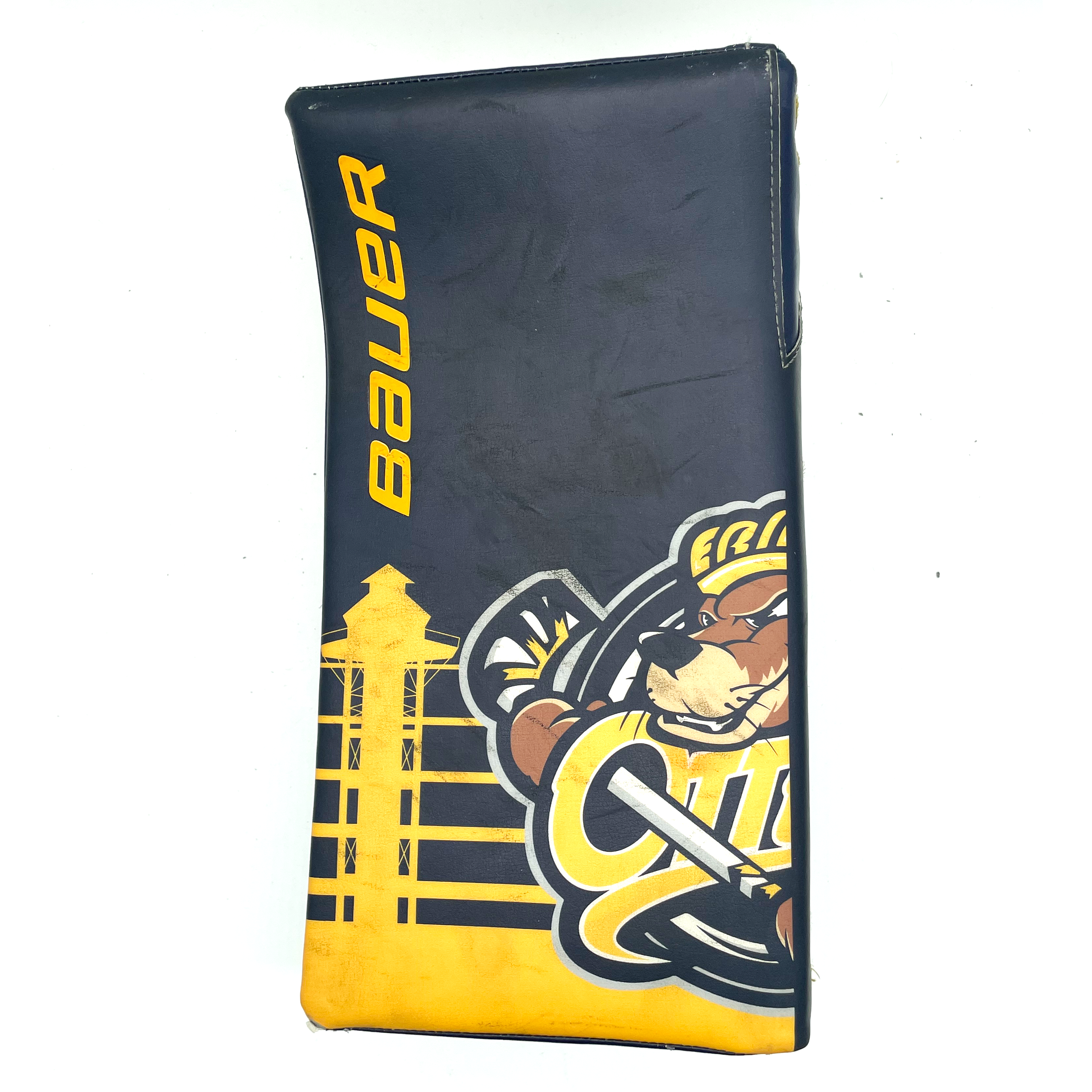Bloqueur de gardien Bauer Supreme Ultrasonic d'occasion (bleu marine/jaune/blanc)